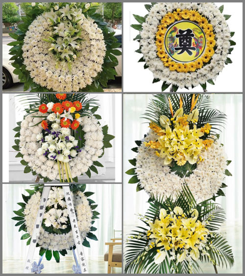 浙江省金华义乌市义亭镇全村村花圈速递